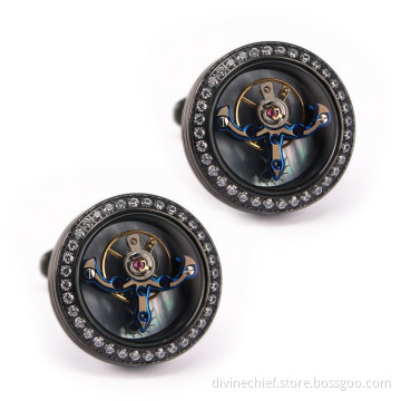 316L Stainelss Steel Men Suit Shirt Cufflinks With Custom Logo